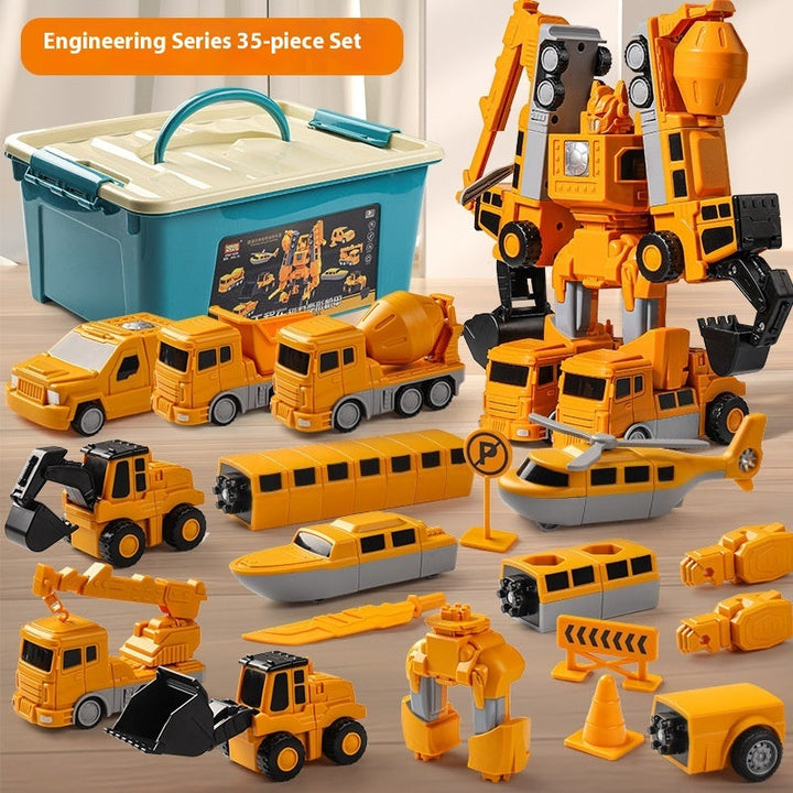Magnetic Transforming Car Toy for Creative Building Play
