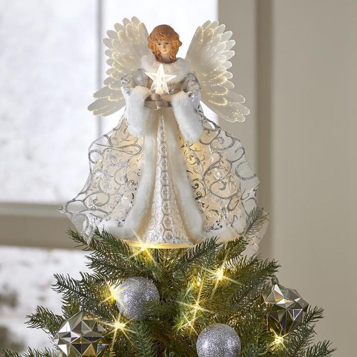 Hendrano™ Animated Angel Tree Topper with Moving Light-Up Wings