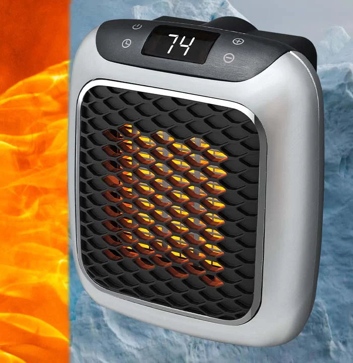 Hendrano™ Compact 800W Electric Space Heater with Timer &amp; Auto Shut-Off