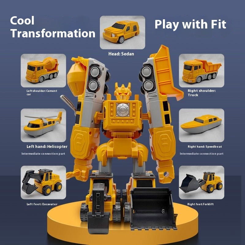 Magnetic Transforming Car Toy for Creative Building Play