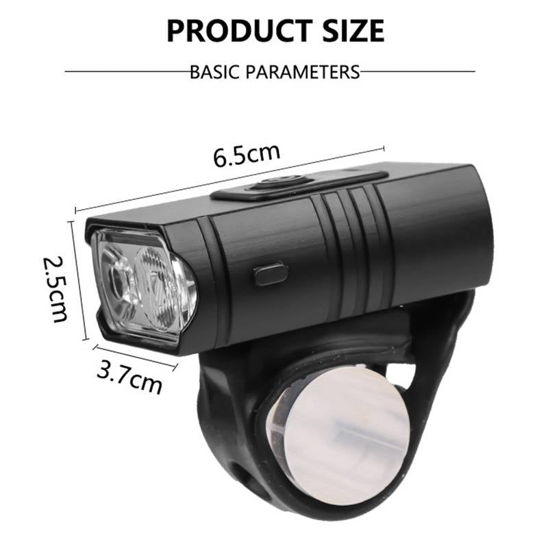 Hendrano™ 1000 Lumen Rechargeable Bike Headlight and Taillight Set