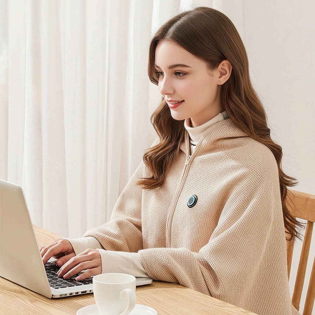 Hendrano™ USB-C Heated Shawl with 8 Heat Zones &amp; Zipper Closure