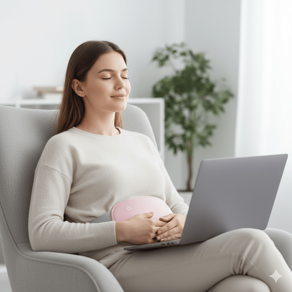 Hendrano™ Rechargeable Belly Heating Pad with Vibration &amp; 3 Heat Levels