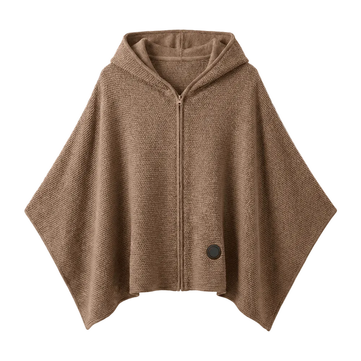 Hendrano™ Hooded USB Heated Shawl with Zipper and 3 Heat Settings