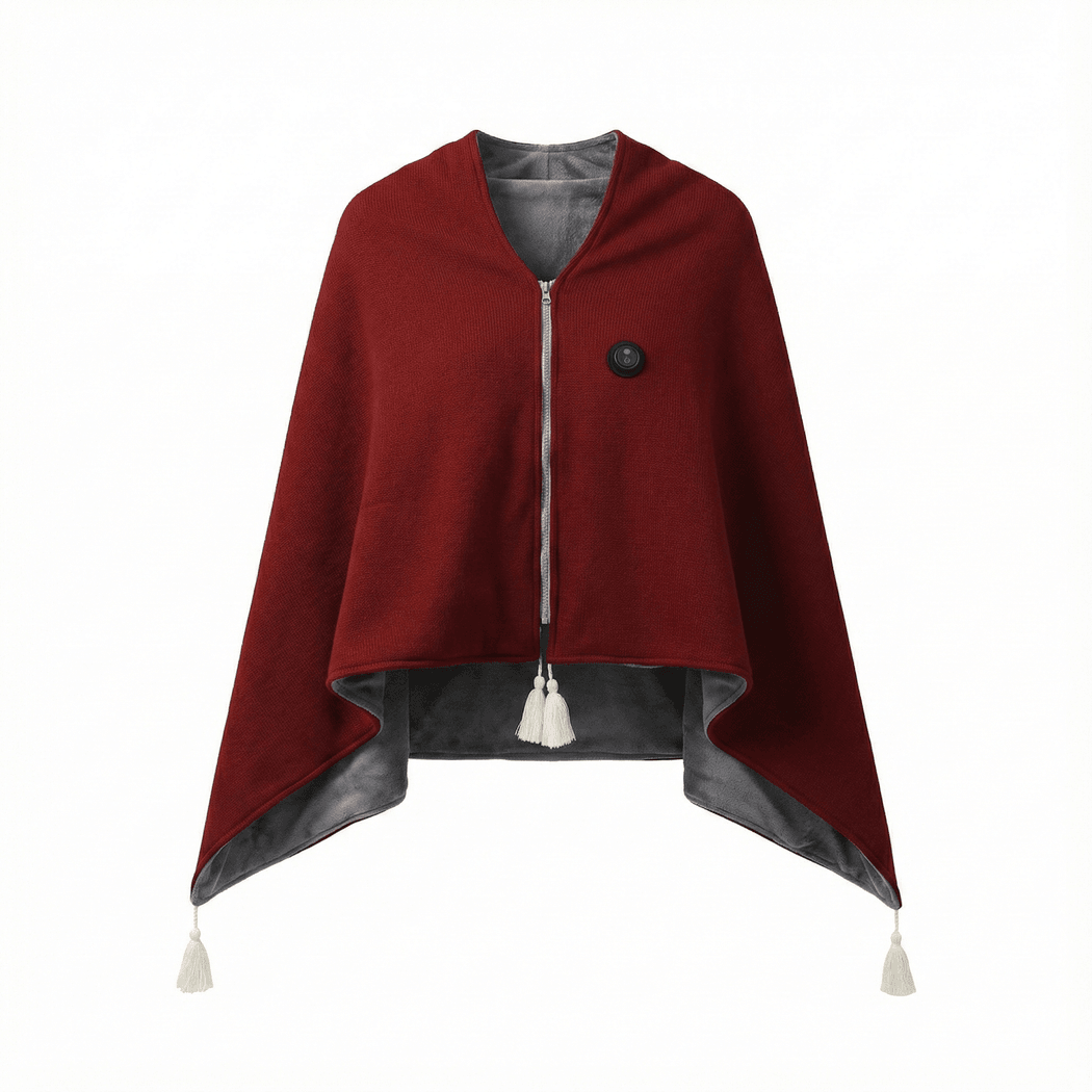 Heated Cotton Shawl Wrap with 8 Heat Zones and USB Power – Hendrano™