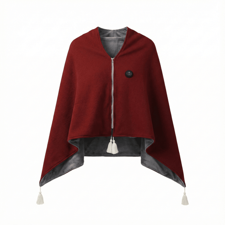 Heated Cotton Shawl Wrap with 8 Heat Zones and USB Power – Hendrano™