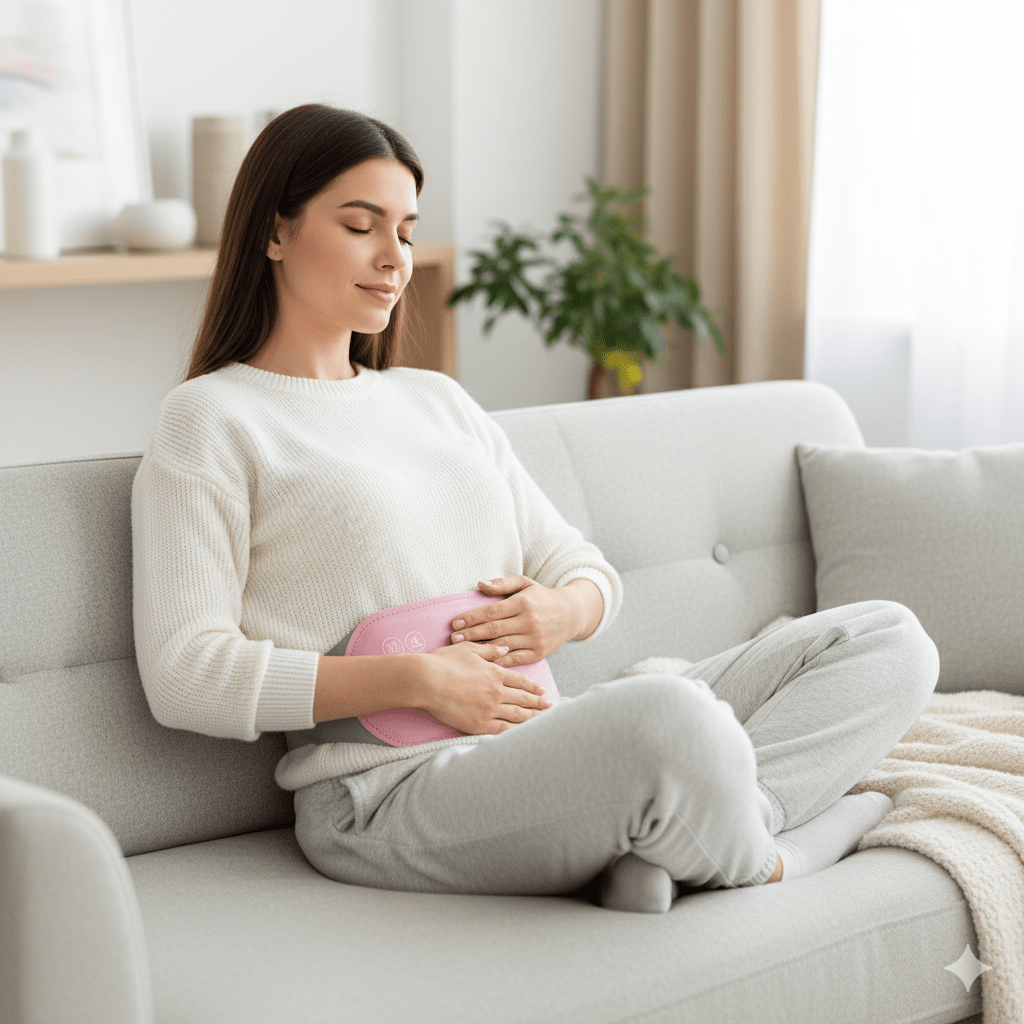 Hendrano™ Cordless Belly Heating Pad with Vibration and 3 Heat Settings