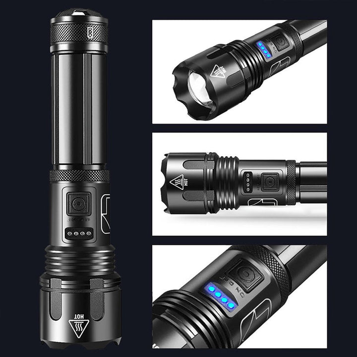 Hendrano™ Rechargeable Waterproof LED Flashlight with Zoom and 5 Modes