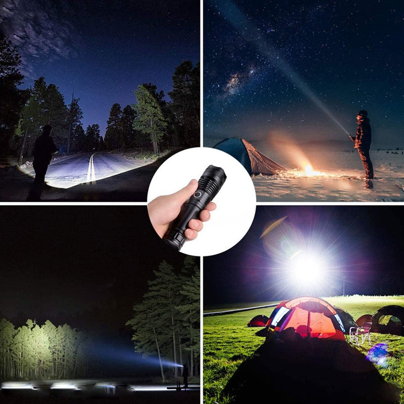 Hendrano™ Rechargeable Waterproof LED Flashlight with Zoom and 5 Modes