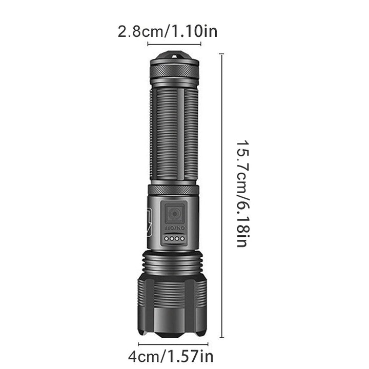 Hendrano™ Rechargeable Waterproof LED Flashlight with Zoom and 5 Modes