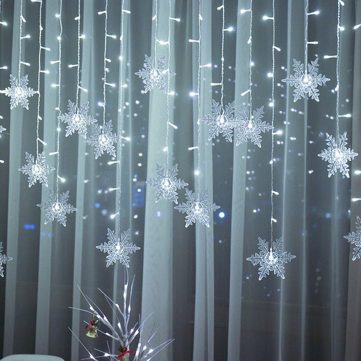 LED Snowflake String Lights for Trees and Windows