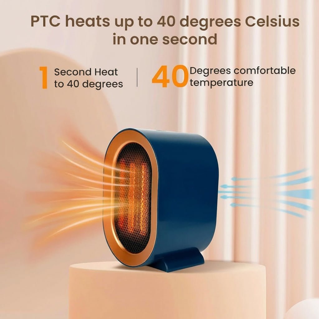 Hendrano™ Mini Ceramic Space Heater for Rooms up to 320 sq ft