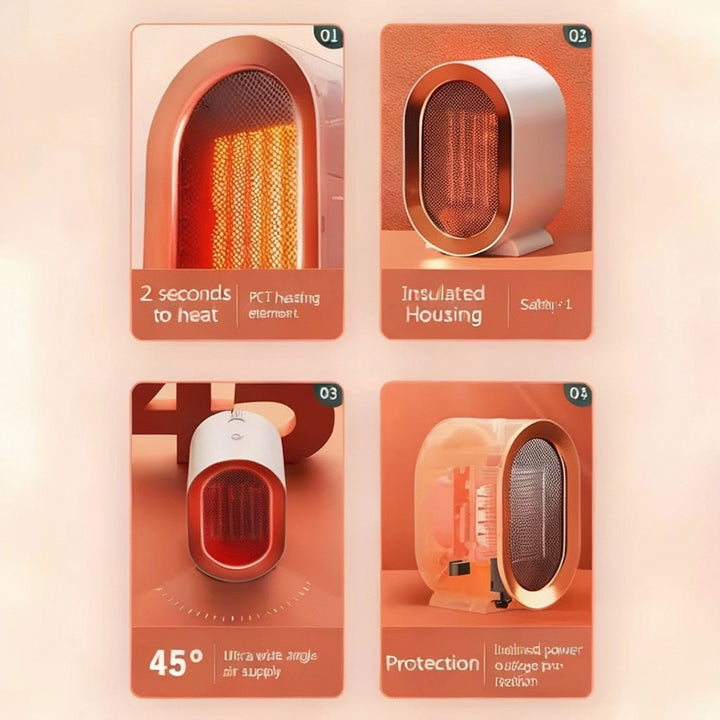 Hendrano™ Mini Ceramic Space Heater for Rooms up to 320 sq ft