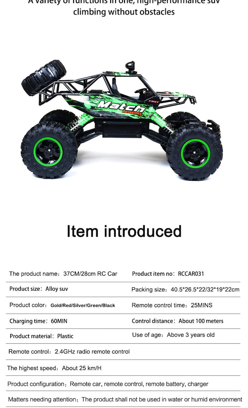 1:12 Remote Control 4x4 Monster Truck for Off-Road Fun