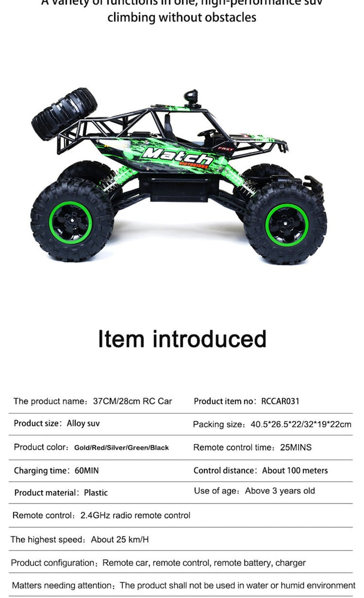 1:12 Remote Control 4x4 Monster Truck for Off-Road Fun