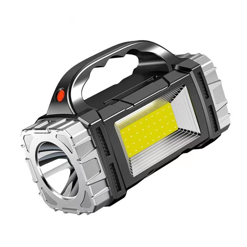Hendrano™ Solar Rechargeable LED Flashlight with COB Floodlight and Power Bank