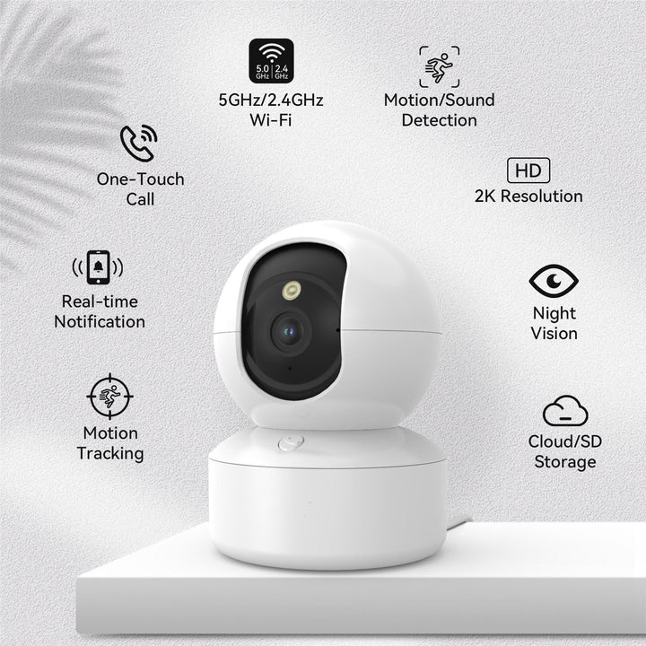Hendrano™ 2K Indoor Security Camera with Pan-Tilt Motion Tracking