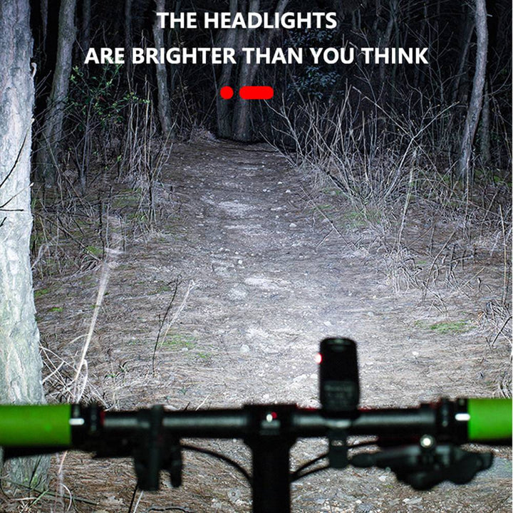 Hendrano™ 1000 Lumen Rechargeable Bike Headlight and Taillight Set