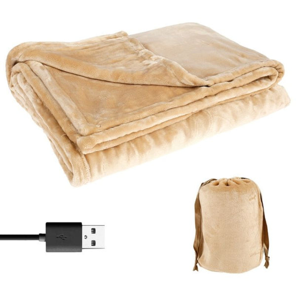 Hendrano™ USB Heated Flannel Blanket – Cozy Warmth for Two