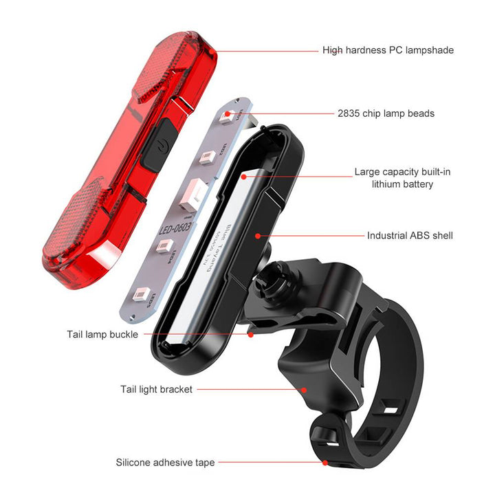 Hendrano™ 1000 Lumen Rechargeable Bike Headlight and Taillight Set