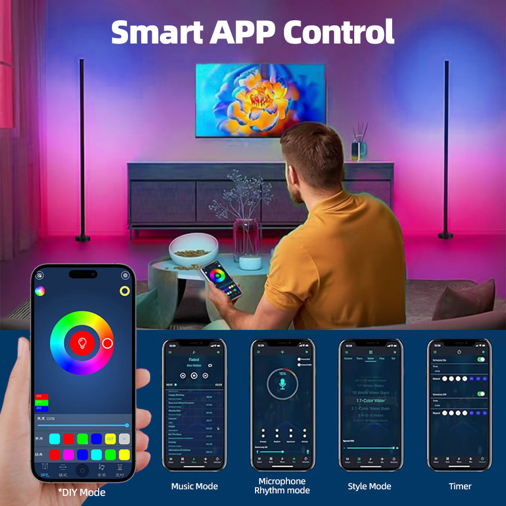 Hendrano™ Smart RGB Floor Lamp with Music Sync and App Control