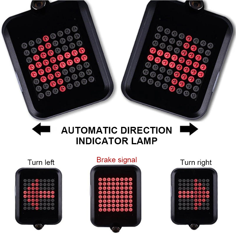 Hendrano™ Smart LED Bike Tail Light with Turn Signals and Brake Light