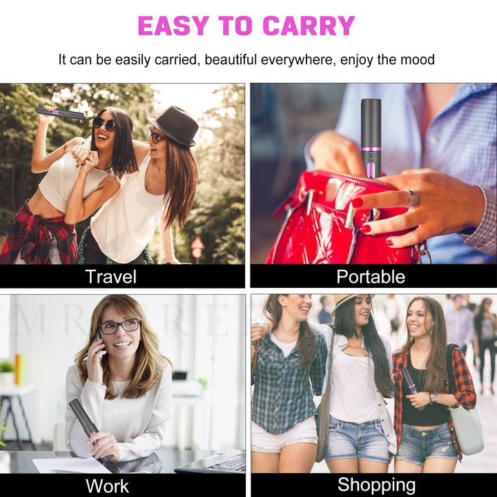 Hendrano™ Cordless USB 2-in-1 Mini Flat Iron and Curler for Travel