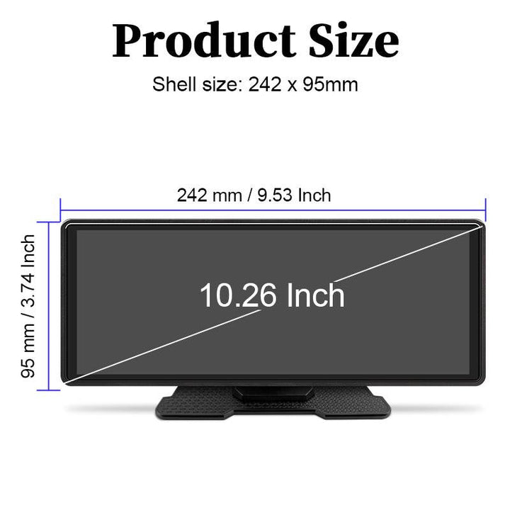 10.26-Inch Touchscreen Car Stereo with CarPlay and Backup Camera