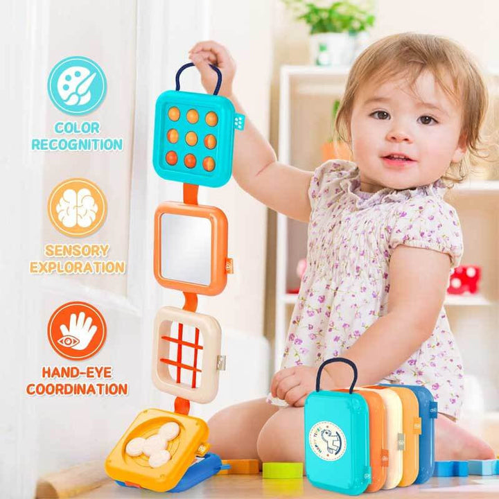 7-in-1 Montessori Sensory Activity Cube for Toddlers 1-3