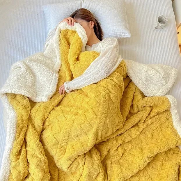 Lightweight Lamb Velvet Flannel Blanket for Home and Office