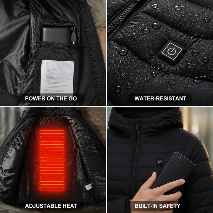 Hendrano™ USB Heated Jacket with Power Bank Pocket &amp; Auto Shut-Off