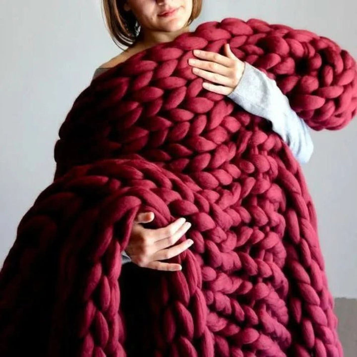 Chunky XL Wool Yarn 1 kg for DIY Blankets and Pillows