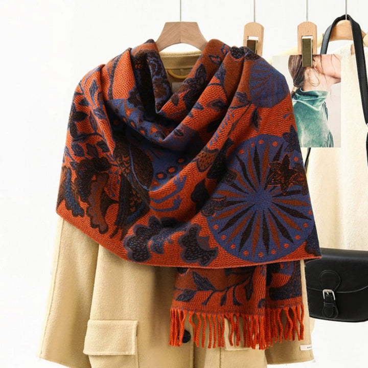 Ethnic Pattern Pashmina Shawl Scarf – Soft &amp; Vibrant Wrap
