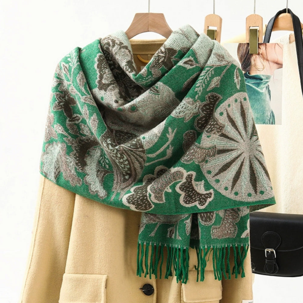 Ethnic Pattern Pashmina Shawl Scarf – Soft &amp; Vibrant Wrap