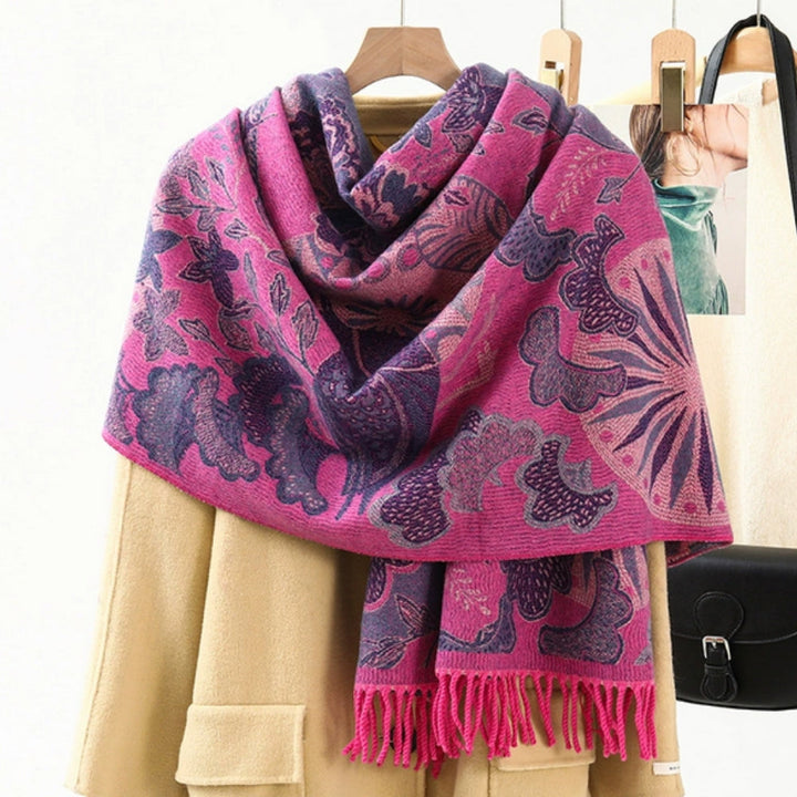 Ethnic Pattern Pashmina Shawl Scarf – Soft &amp; Vibrant Wrap
