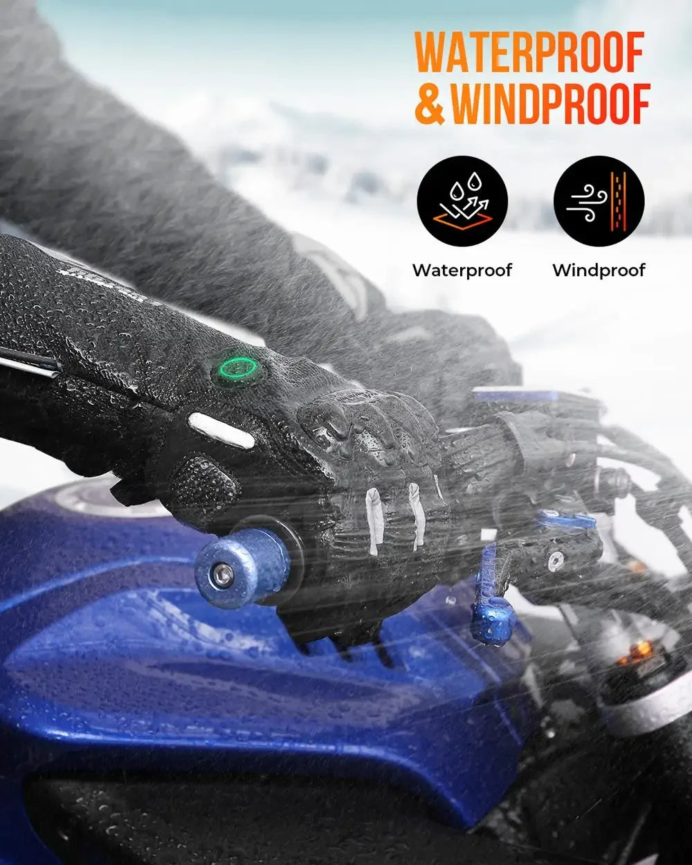 Hendrano™ Waterproof Heated Ski Gloves with 2500mAh Battery