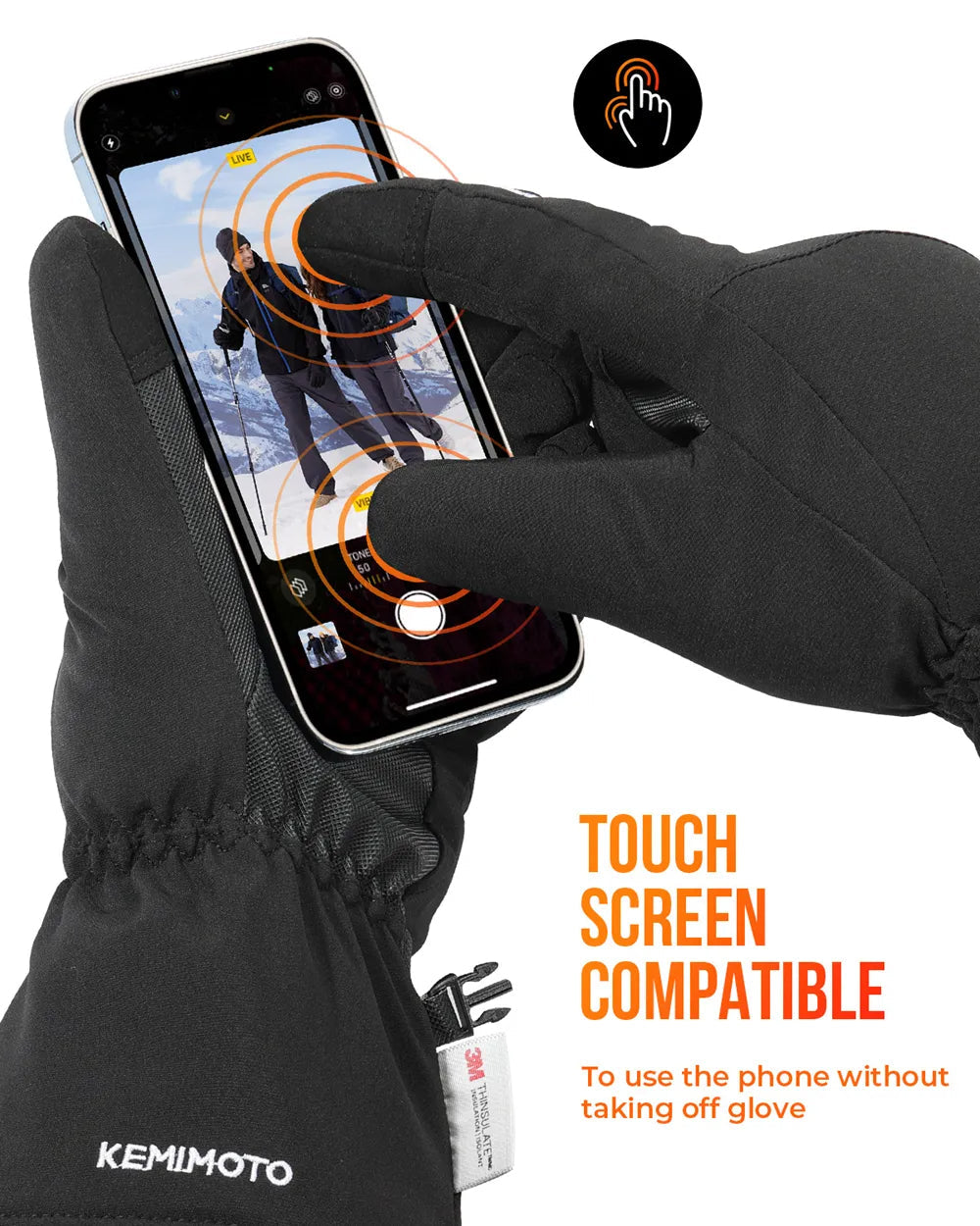 Hendrano™ Waterproof Heated Ski Gloves with 2500mAh Battery