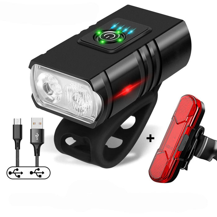 Hendrano™ 1000 Lumen Rechargeable Bike Headlight and Taillight Set