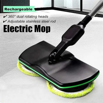 Cordless Electric Spin Mop with Dual Rotating Heads