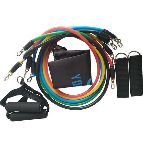Hendrano™ 11-Piece Resistance Band Set with Handles and Door Anchor