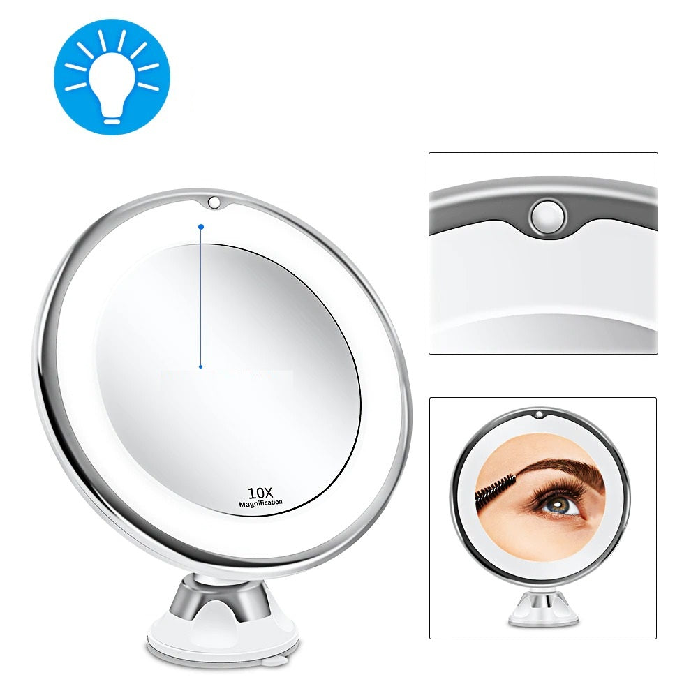 Cordless LED Makeup Mirror with 7x and 10x Magnification