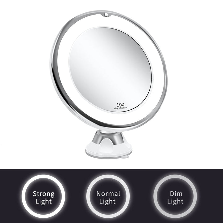 Cordless LED Makeup Mirror with 7x and 10x Magnification