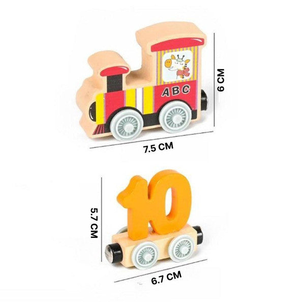 Hendrano™ Wooden Magnetic Number Train Toy for Hands-On Learning