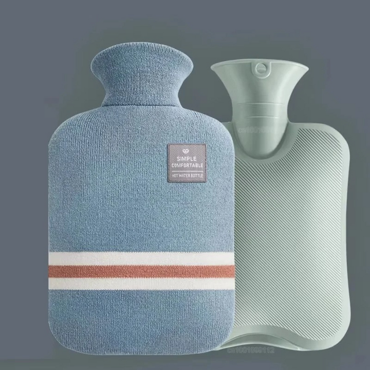 Hendrano™ 2 Liter Hot Water Bottle with Knit Cover, Warm for Hours