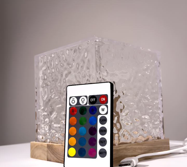 Water Ripple Projector Night Light with 16 Colors and Remote