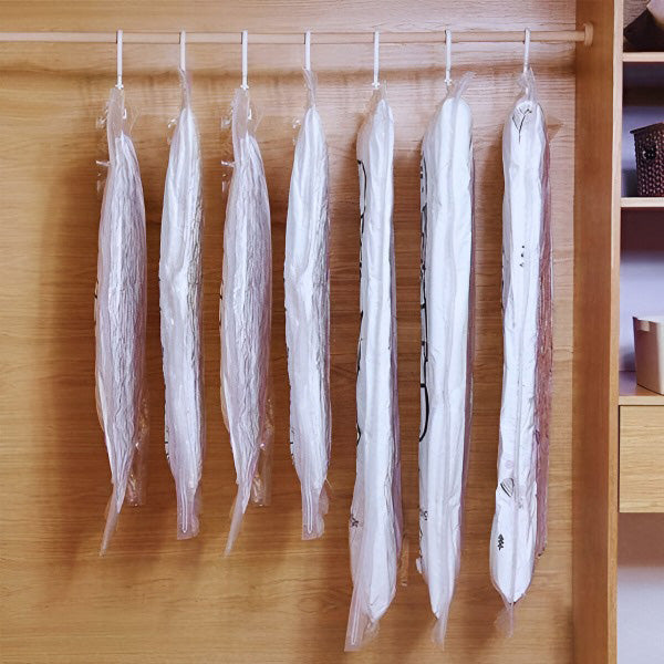Hanging Vacuum Storage Bags for Closets, Set of Four