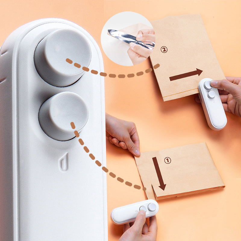 Rechargeable Mini Bag Heat Sealer with Built-In Cutter