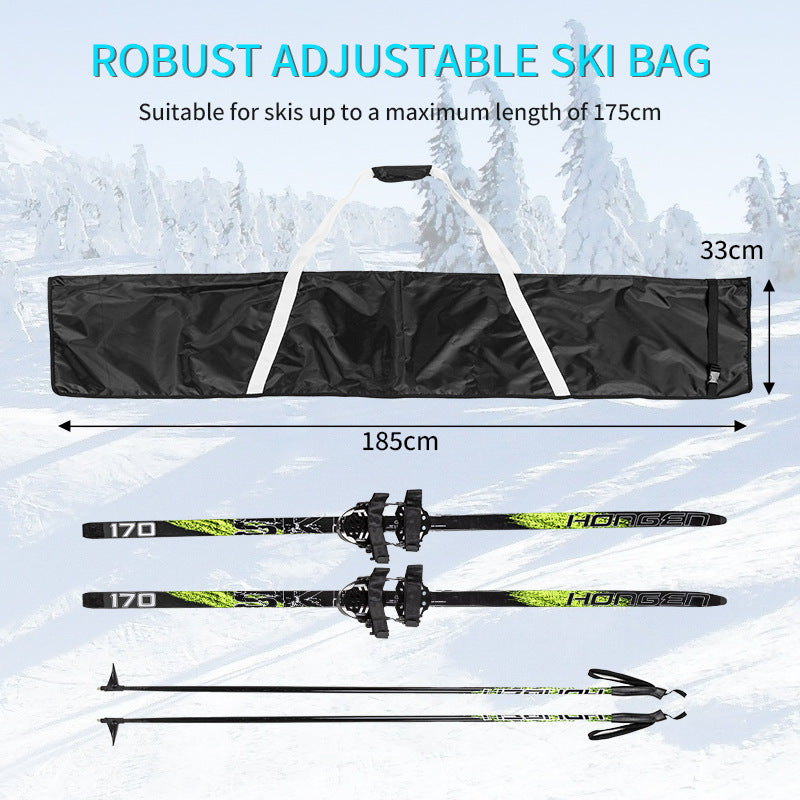 Adjustable Ski Bag in Water-Resistant Polyester with Strap
