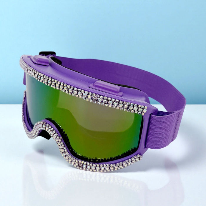 Hendrano™ Women's Sparkly Crystal Ski Goggles with Anti-Fog UV Lens