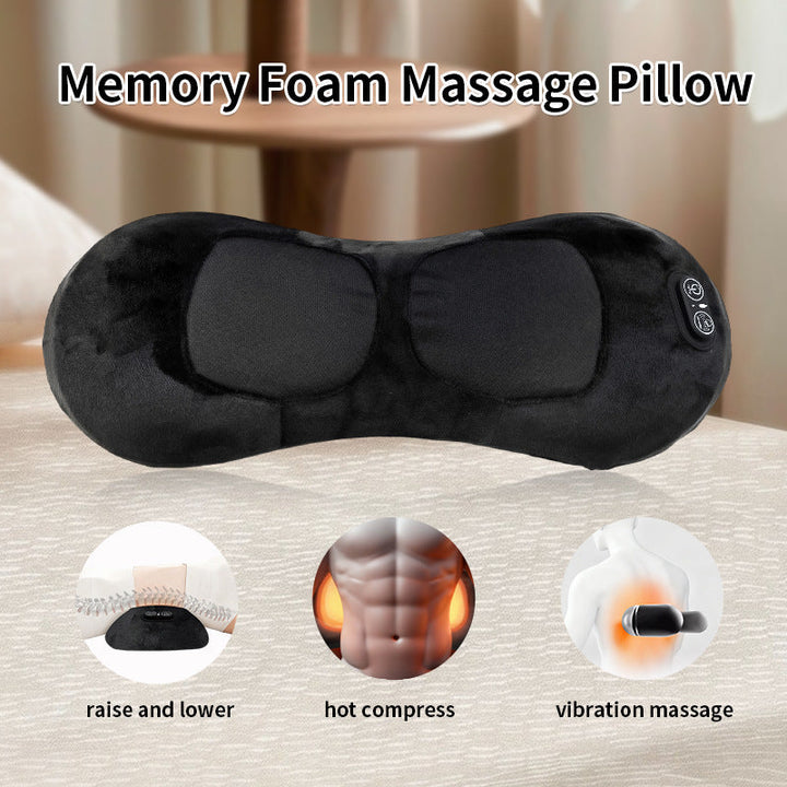 Hendrano™ Ergonomic Heated Massage Pillow for Neck &amp; Shoulders